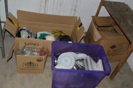Assorted Crockery, Glassware, Festive Decorations, etc.