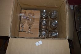 Twelve Pint and Two Half Pint Stella Glasses