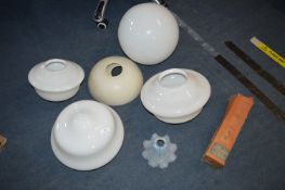 Vintage Glass Light Shades etc.