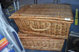 Two Wicker Picnic Baskets