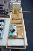 Unibos Bamboo Bath Rack plus Toiletries