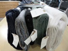 Six Rolls of Assorted Fabric ~160cm Width
