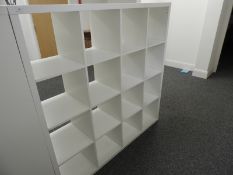 *Set of Sixteen White Pigeon Holes