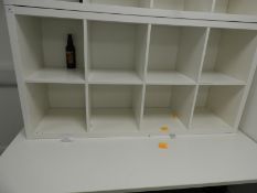 *Set of Eight White Pigeon Holes