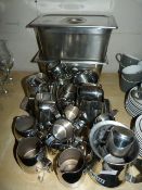 *Quantity of Assorted Stainless Steel Jugs and Two Bain Marie Inserts