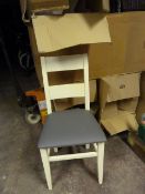 *10 Suzy Cream Dining Chairs with Upholstered Seat