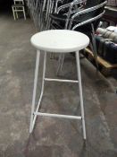 *White Tubular Framed Stool