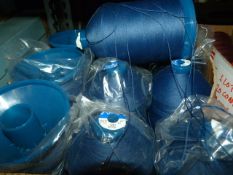 ~10 Cones of Blue Thread