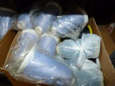 ~18 Cones of Assorted Black and Mauve Thread