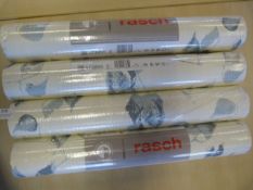 *4 Rolls of Rasch Floral Wallpaper (5.32m² per rol