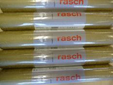 *5 Rolls of Rasch Non-Woven Gold Wallpaper (5.3m²