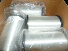 4 Large Cones of Silver Thread