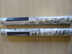 *2 Rolls of Graham & Brown Doodle Wallpaper (5.2m²
