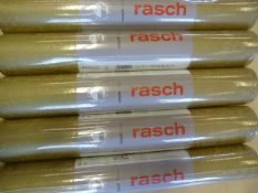 *5 Rolls of Rasch Non-Woven Gold Wallpaper (5.3m²