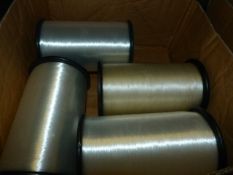 4 Large Cones of Silver Thread