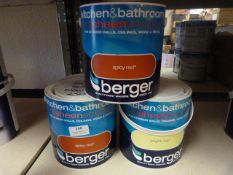 *3x 2.5L of Berger Mid Sheen Emulsion