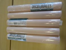 *5 Rolls of Deco for Walls Unplugged Pink Wallpape