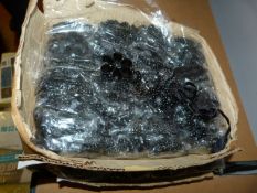 ~120 Black Beaded Necklaces with Flower Pendants