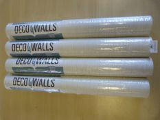 *4 Rolls of Deco for Walls Unplugged Wallpaper (5.