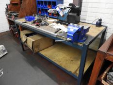*Steel Framed Engineers Bench with Sealey 6