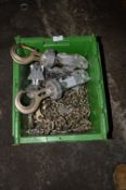 Set of Four Peck & Hale Tiedown Cargo Hooks and Chains