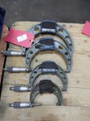 *Set of Four Mitutoyo External Micrometers