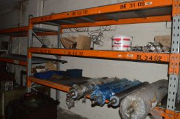 *Contents of Racking To Include Two Shelves of Roller Conveyor Shafts, etc.