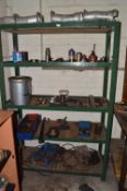 *Five Tier Shelving Unit and Contents of Various Turned Components, Grease, etc.