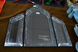Decorative Triple Beveled Edge Dressing Table Mirr