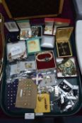 Tray Lot of Vintage Costume Jewellery, Earrings, B