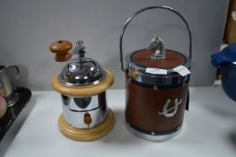 Vintage Ice Bucket and a Coffee Grinder