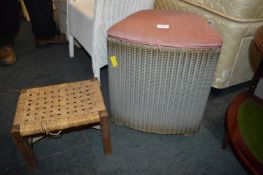 Lloyd Loom Laundry Bin plus a Seagrass Stool