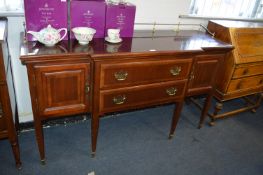 Dark Walnut Effect Breakfront Sideboard