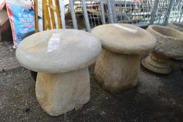 Pair of Garden Toadstools