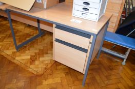 *Single Pedestal Desk with Right-Hand Drawer Pedestal