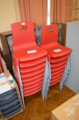 *Seventeen Children's Stackable Chairs (red & grey)
