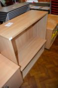 *Open Front Bookcase in Light Oak Finish