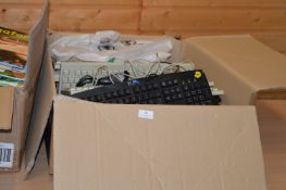 *Box Containing Assorted Computer Keyboards, Mice, etc.