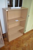 *Open Fronted Bookcase in Light Oak Finish