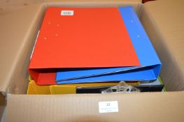 *Box of Lever Arch Folders (mixed colours)