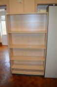 *Open Fronted Five Tier Bookcase in Lightwood Finish