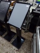 *menu display podium on heavy black base A3 clip frame