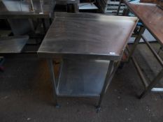 *stainless angled corner bench 1050 x 770