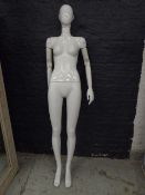 *female mannequin white gloss with articulated arms