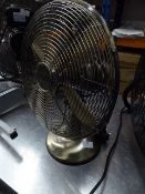 *retro desk fan nickel finish 300 millimetre diameter