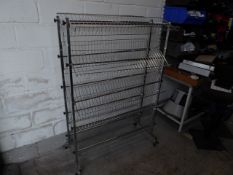 *chrome adjustable 10 shelf shoe display rack 1050 x 500 x 1600