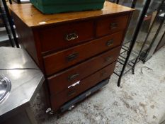 *antique oak chest of 5 drawers 1100 millimetre wide x 550 millimetre X 1000 millimetre hi