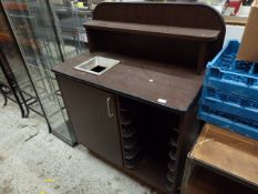 *restaurant clearing unit with waste chute and shelves for trays 1000 x 550 x 1250