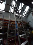 *large set of step ladders by zarges, 9 tread