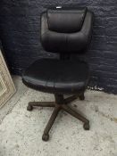 *black swivel typists chair leatherette